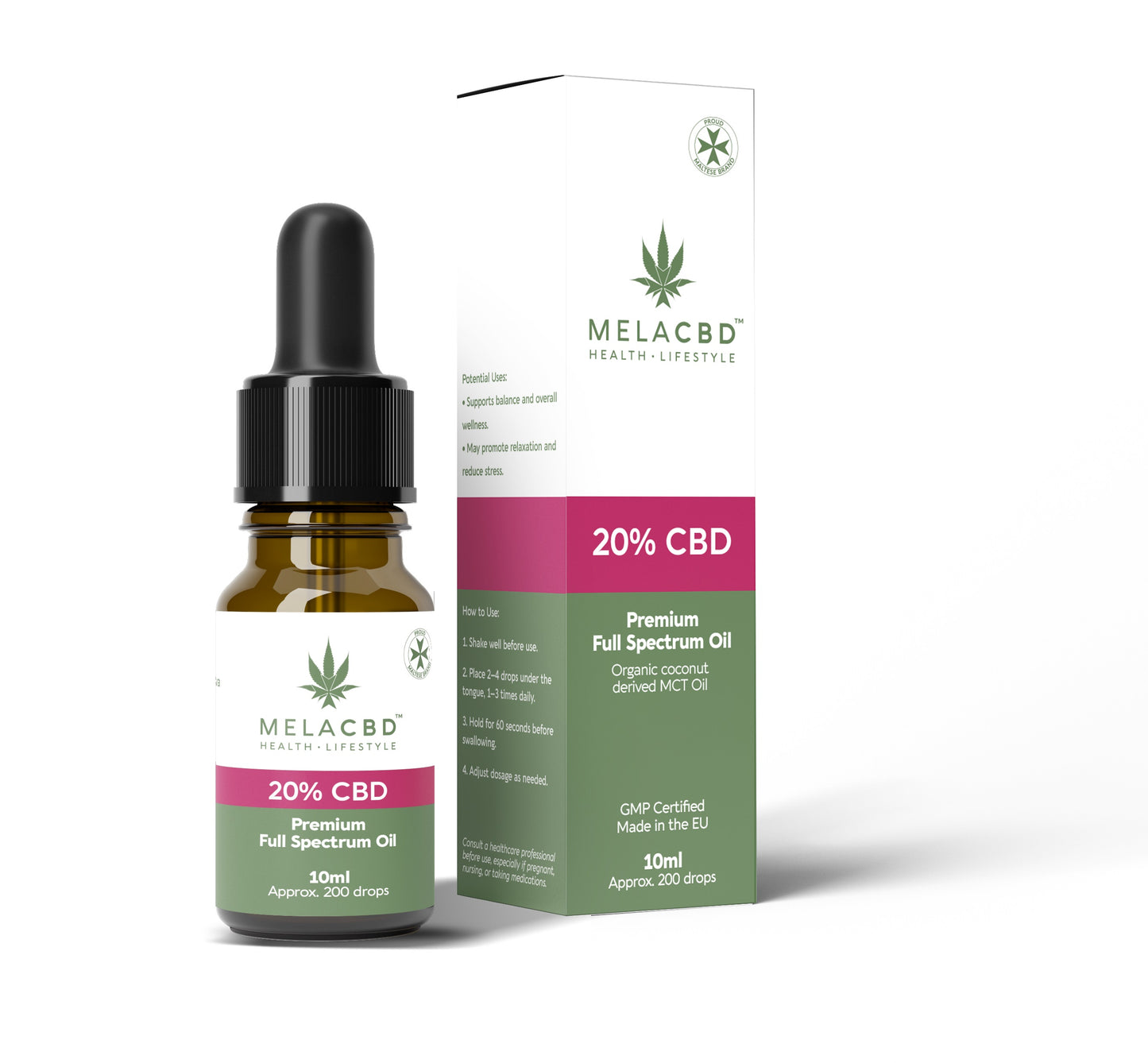 CBD Oil 20%, 10ml Full Spectrum